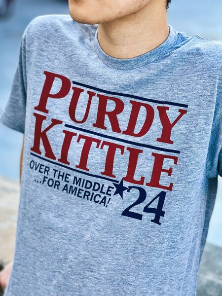 Raygun Gray Purdy Kittle 24 Short Sleeve T-Shirt